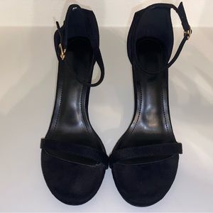 Black Ankle Strap Stiletto Heels